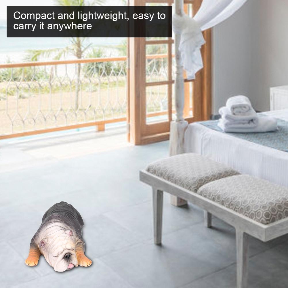 Высокодетализированная модель английского лежачего бульдога, спящая игрушка животное для детей, подарок (#873)