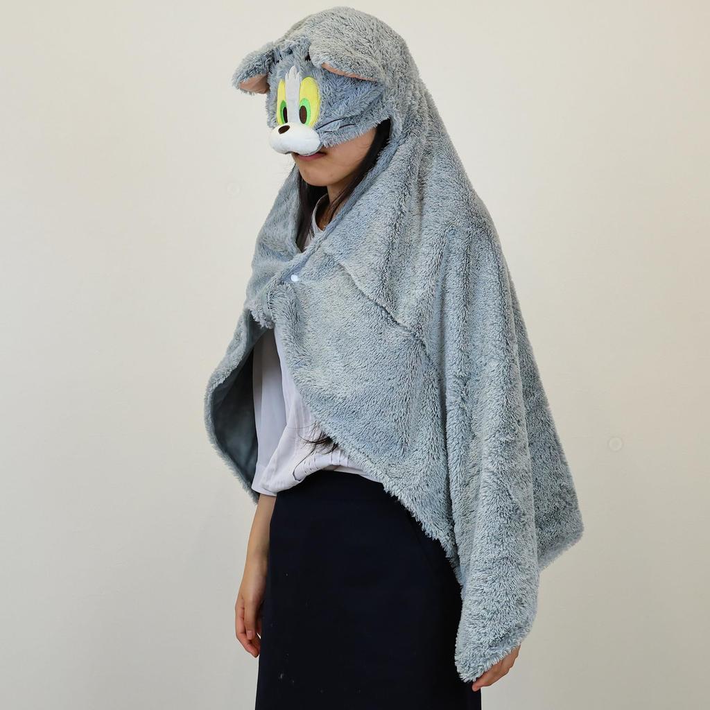 Одеяло с капюшоном Marushin Том и Джерри, Милое, Пушистое, Стильное и Идеальное для Холодной Погоды, Номер продукта: 4105085300