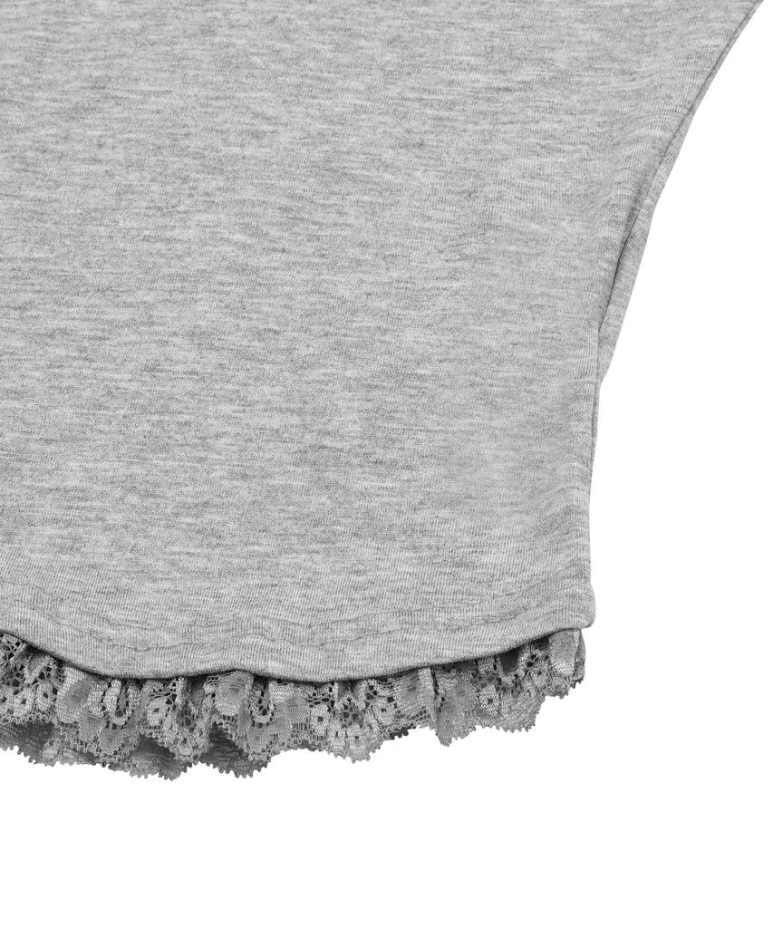 MUCENT Sunnier Lace V-Neck Short Sleeve T-Shirt (6 Colors)