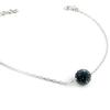 [K9562] — Синий серебряный браслет «Сисси» — 6 мм