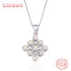 Линдон Стерлингового Серебра 925 Классическое Женское Ожерелье Кулон Циркон Модный Подарок