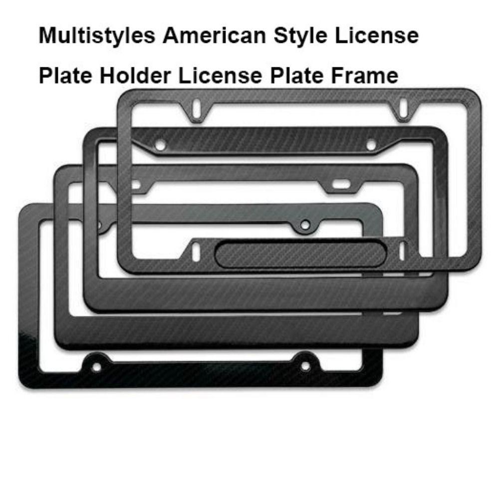 Алюминиевый сплав Держатель номерного знака Американский стиль Черная рамка для номерного знака 2 отверстия/4 отверстия Разные стили