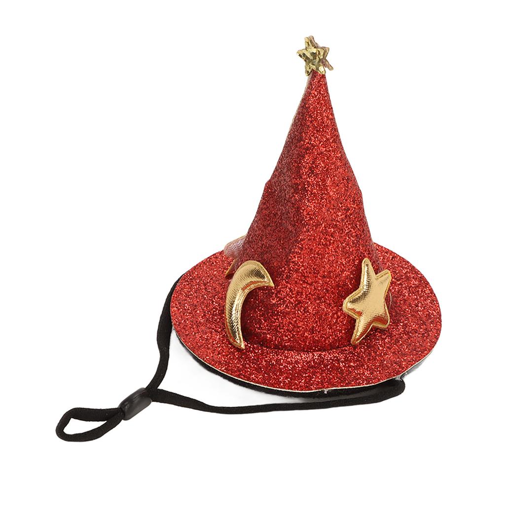 Hamster Hat Moon Star Pattern Small Animal Pet Top Hats with Adjustable Chin Strap for Turtles