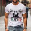 Мужская уличная одежда 1N23456 Мотоциклетная коробка передач с принтом мотоциклиста Мужская футболка с коротким рукавом с круглым вырезом Одежда Футболка для мужчин