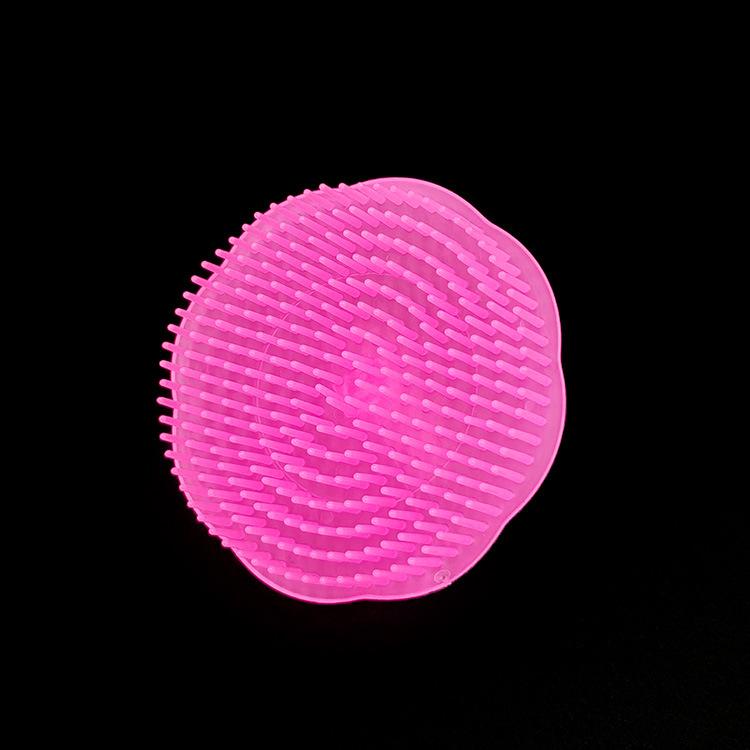 Щетка для мытья шампуня в форме сливы Мягкая резиновая щетка для волос Массажная головка щетки для ванны Пластиковая щетка для мытья шампуня