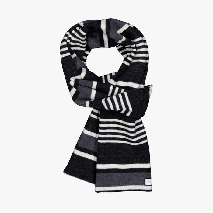 Wide Stripe Muffler (Black)