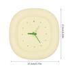 Bubble Shape Table Clock with Bracket ABS Quiet Creamy Yellow Battery Operated Wall Hanging Clock Home Decors Gifting