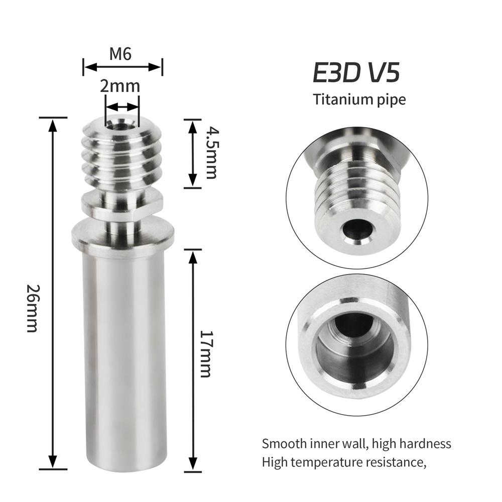 1/2Pcs Bimetal Throat CR6 SE Heat Break High Temperature Red Copper Titanium Alloy V6 Throat For Anycubic VYPER Mega S Mega Pro