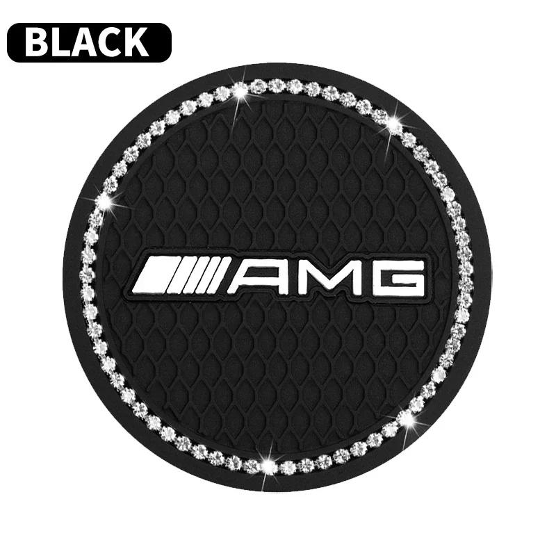 RAT2 Car Non-slip Water Cup Pad Diamond Rhinestone Bling Decoration For Mercedes Benz AMG GLC GLE GLB W205 W203 W211 W212 W213