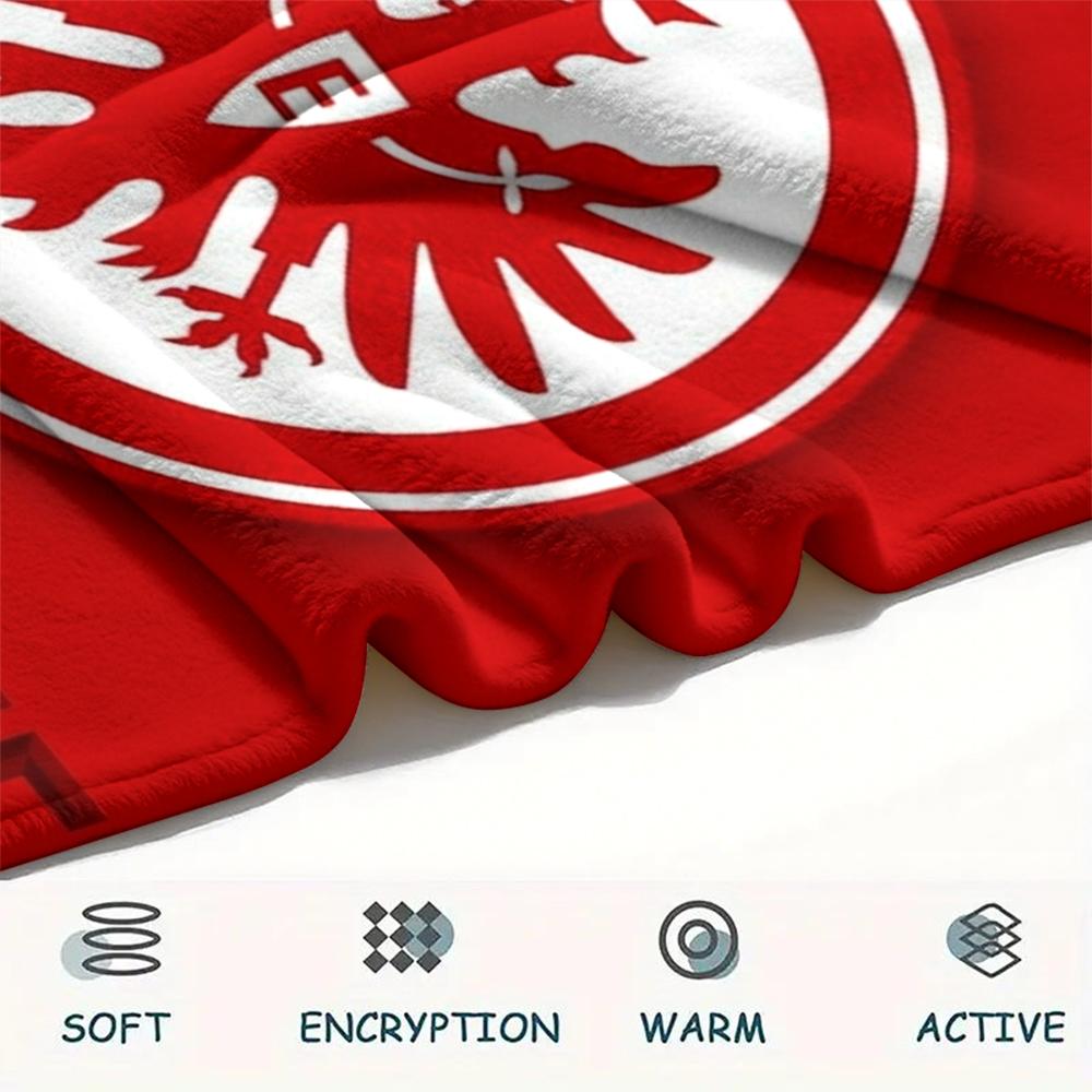 1 шт. Индивидуальное имя Шаблон Eintracht Frankfurt Фланелевое одеяло Подходит для всех сезонов для домашнего декора Тепло и комфорт Подарки Праздничный подарок_xia