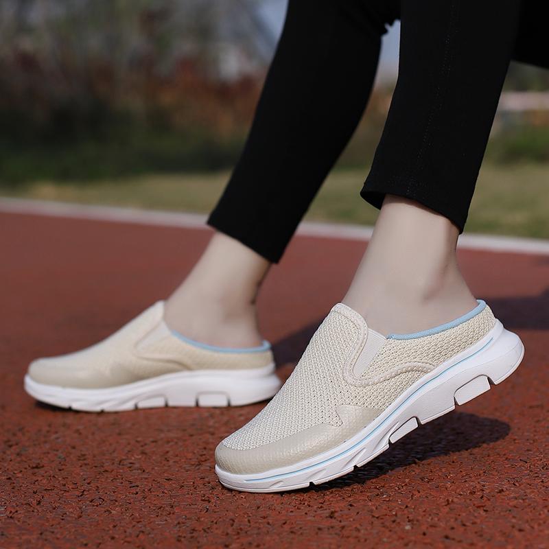 35-48 Мужские/Женские тапочки Мужские полутапочки Летние сетчатые Meter-дышащие мужские черные туфли Mueller