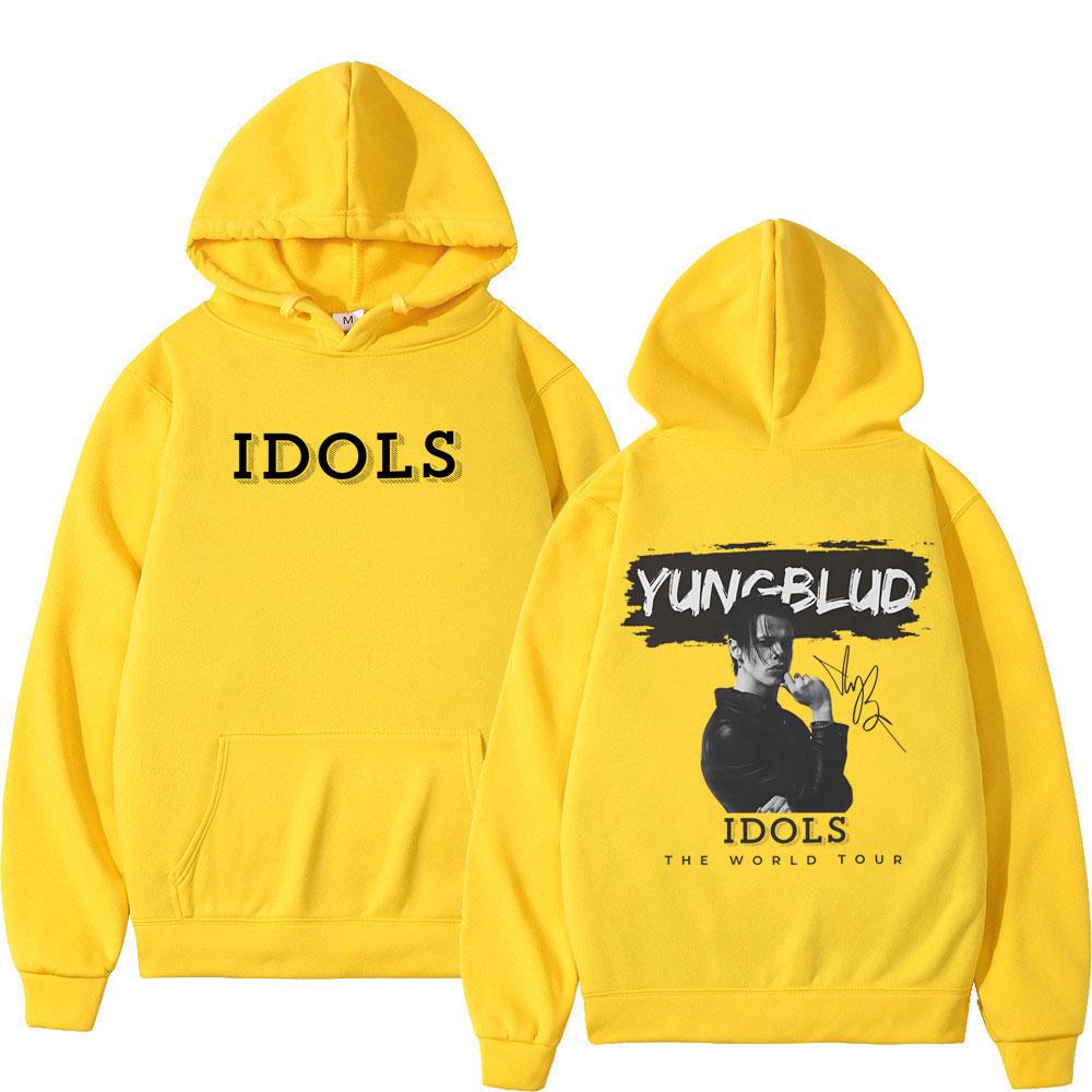 Yungblud 2025 World Tour Idols Vintage Print Hoodie Fashion Pullover Long-sleeved High Quality Oversized Hip-hop Sportswear