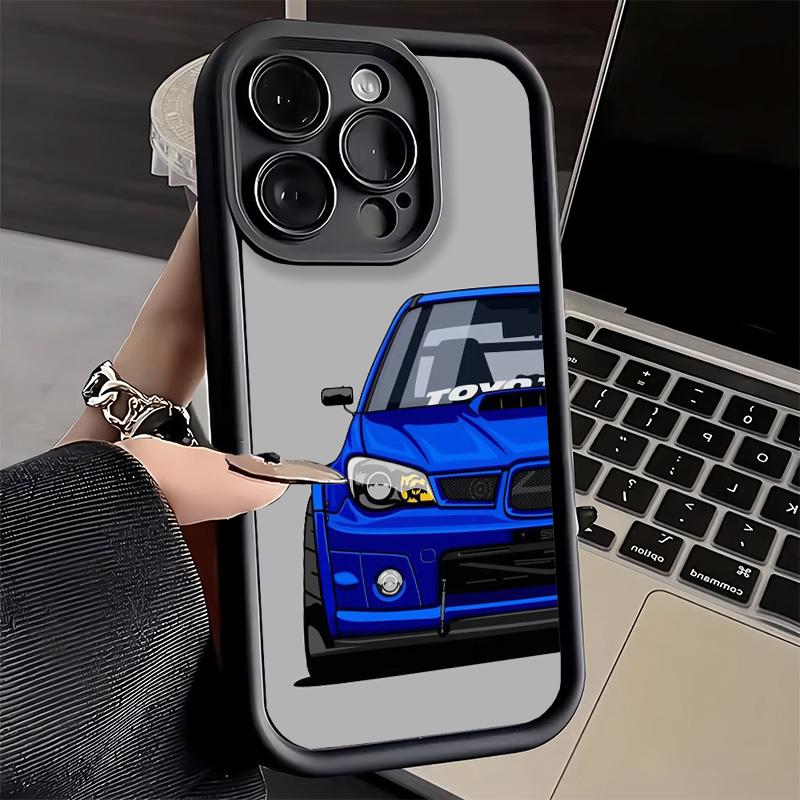 Чехол для телефона iPhone 17 Air 16E 15 16 Pro Max Простой чехол с узором японских спортивных автомобилей 14 Plus 13 12 Mini Мягкий силиконовый чехол