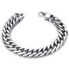 2021 New Fashion Cuban Chain Men's Bracelet Classic Stainless Steel 14mm Width Chain Bracelet Men's and Women's Jewelry Gifts