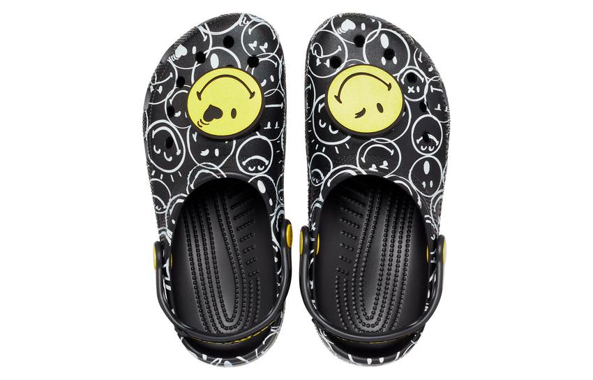 Crocs Классические кроксы Smiley World 'Черно-белые' 207971-0C4