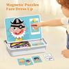 Магнитный 3D-пазл Детская игра одевалка Меняй выражение лица Жестяная коробка Пазл Раннее развитие Воображение Игрушки Подарки для девочек