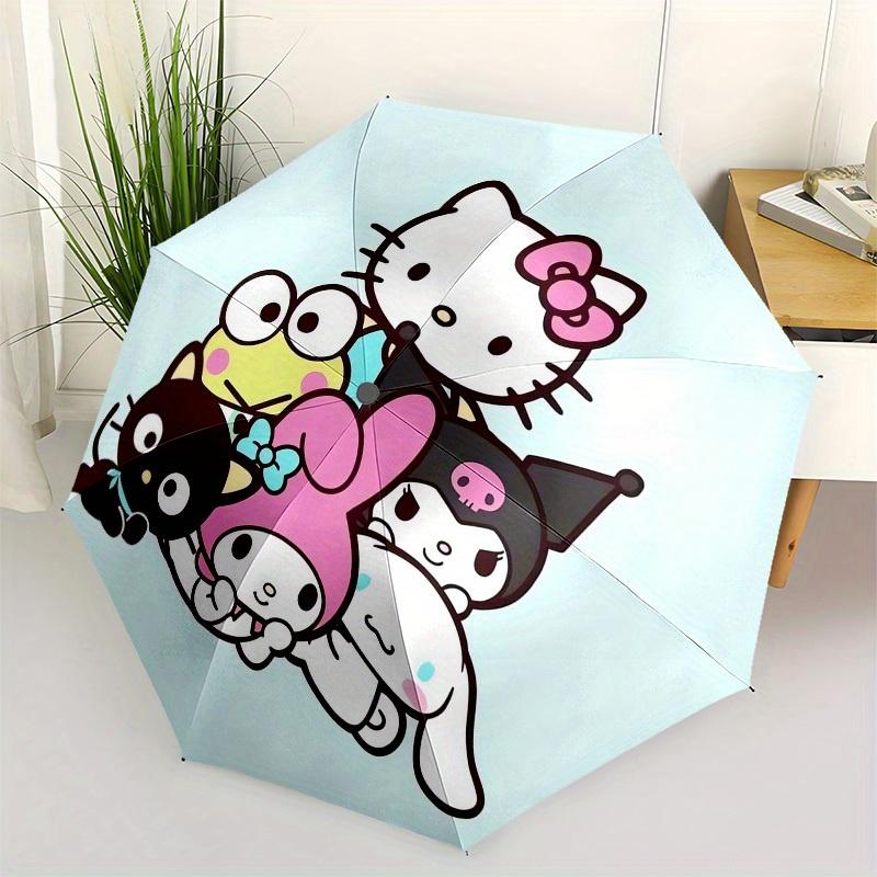 1pc Hello Kitty Friends Group Umbrella with Plastic Handle,Suitable for All Seasons Home Travel Outdoor UmbrellaSanlio359