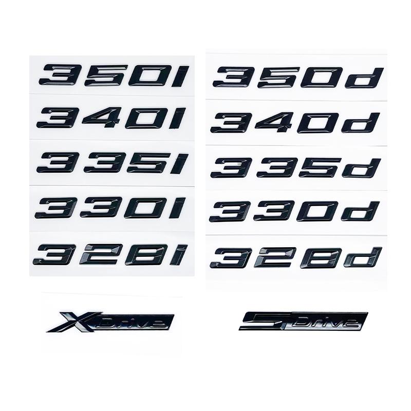High Gloss Black BMW 3 Series Emblem Sticker for 320i 320d 325d 328d 330i 330d 335d 340i340d Fit E90 E91 E92 F30 F31 F34 G20 G21 YG5VD