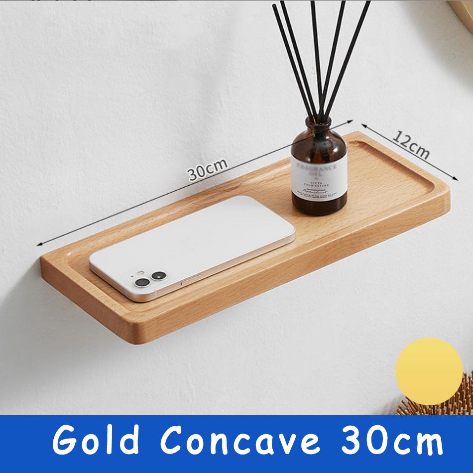 Деревянная полка для ванной комнаты, золотая настенная прямоугольная кухонная алюминиевая полка для ванной комнаты, держатель для душа, шампуня, мыла, черная, белая