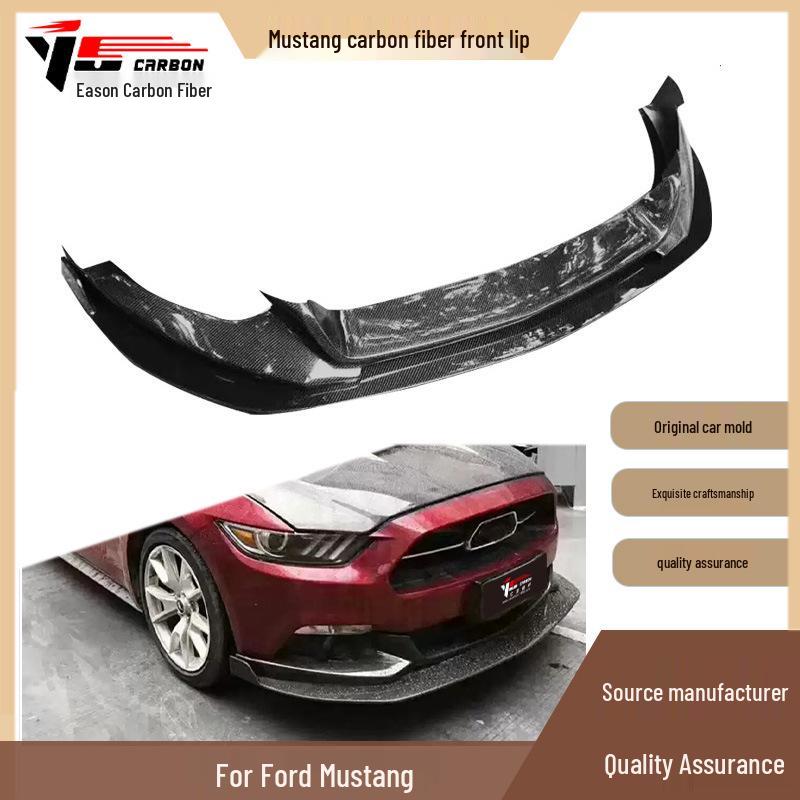 Carbon Fiber Front Lip Splitter Spoiler for 2015-2022 Ford Mustang