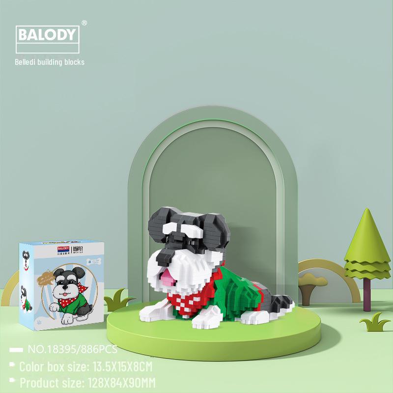 Игрушки-конструкторы Husky & Schnauzer - Милый набор для сборки собак для детей