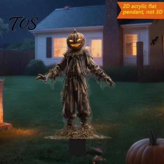 Weather Resistant Yard Decor Halloween Scarecrow Garden Stake, 2D Flat Creepy Zombie Ornament, Spooky Doll Waterproof Signs Decoration, Scary Art Sign