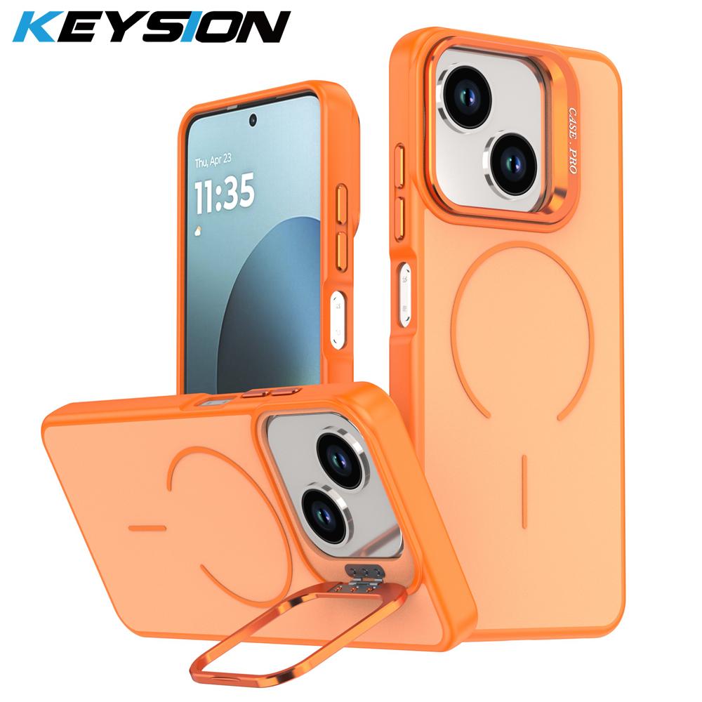 KEYSION Матовый чехол для телефона с покрытием Soft-touch, подставка для линз, для Magsafe, для ZTE Blade A35E, магнитная противоударная задняя крышка для ZTE Blade A35E