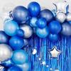 56pcs Children's Birthday Party Outer Space Astronaut Theme Party Balloon Set Aluminum Film Digital New Year Scene Decoration