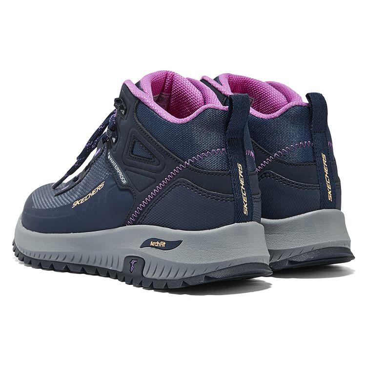 Skechers Универсальные функциональные уличные ботинки средней высоты Женские обувь Синий Фиолетовый 180086-NVPR