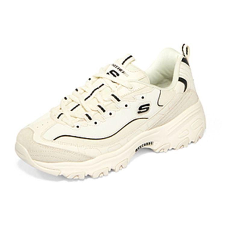 Skechers DLites 1.0 Удобные Повседневные Низкие Кроссовки в Стиле "Папа" Мужские Кроссовки Off-White Черный 894112-NTBK