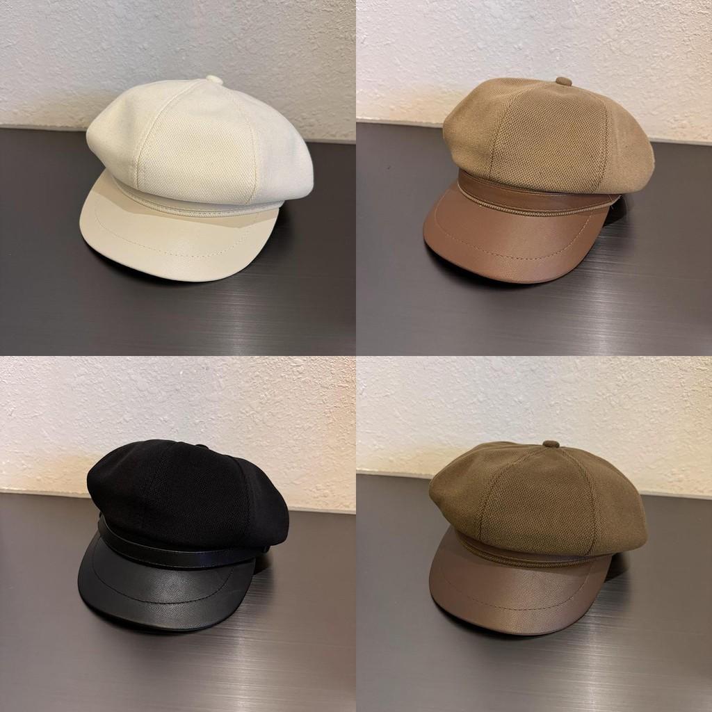 Woolen Newsboy Cap With Curved Brim For Winter And Fall Fashion Women