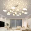 Living Room Chandelier Projection Star Chandelier Simple Modern LED Netflix Restaurant Bedroom Light