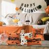 Halloween Embroidery Pillowcase Home Holiday Decoration Sofa Pillow Cover Living Room Plush Orange Cushion Covers 45x45