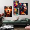 Abstract Colored Art Female Portrait Posters and Prints Canvas Painting Wall Art Pictures for Living Room Corridor Home Decor