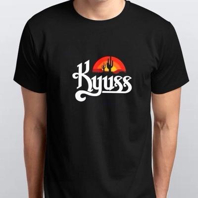 KYUSS 100% Хлопок Футболка Мужские Футболки Топ размеры S M L XL XXL цвета Черный, Белый