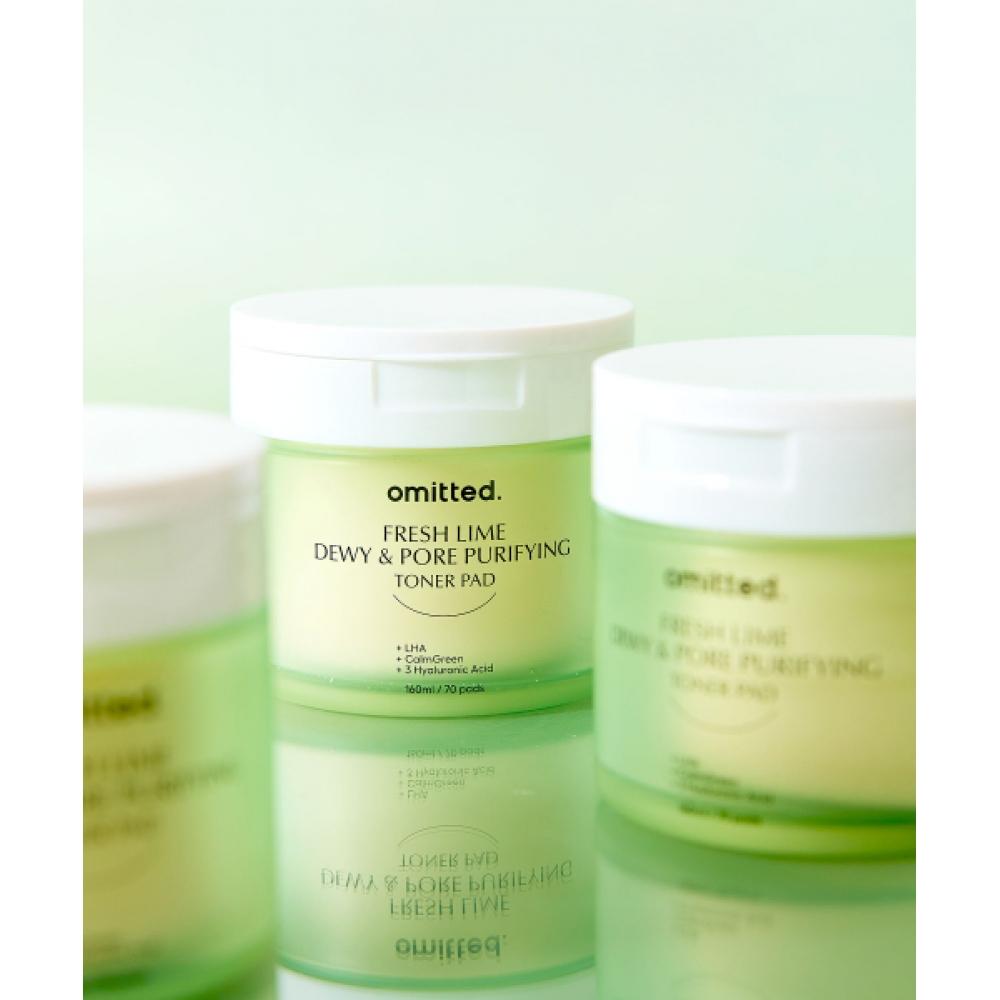 Omacile [2 упаковки] Fresh Lime Lha Glow Pore Тонер-пэды для пор 70 шт. x 2