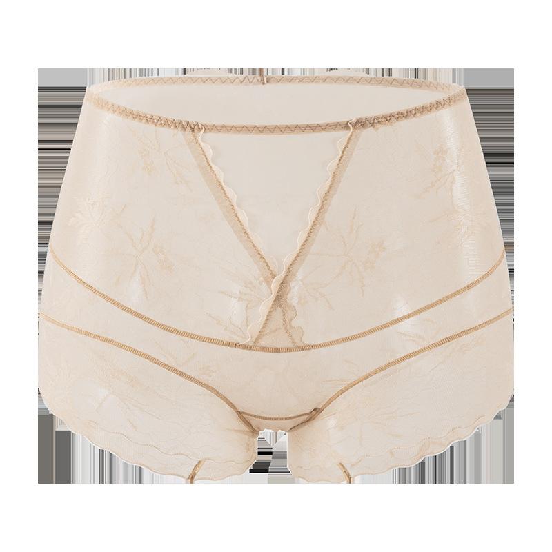 Сексуальное кружевное нижнее белье Pure Desire, трусики с высокой талией, женские легкие трусы из тутового шелка, антибактериальные тонкие женские трусы с промежностью