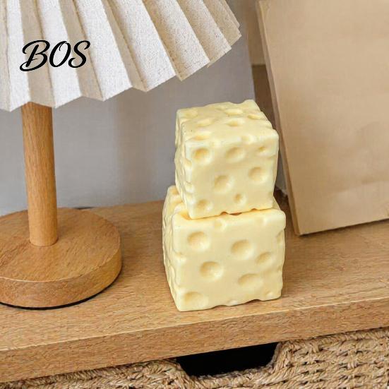 Large Cheese Toy Shapeable Squeeze Toy, Block Sensory for Stress Decorative Relief Relief, Moldable Cube Pinch Home Office Classroom Anxiety