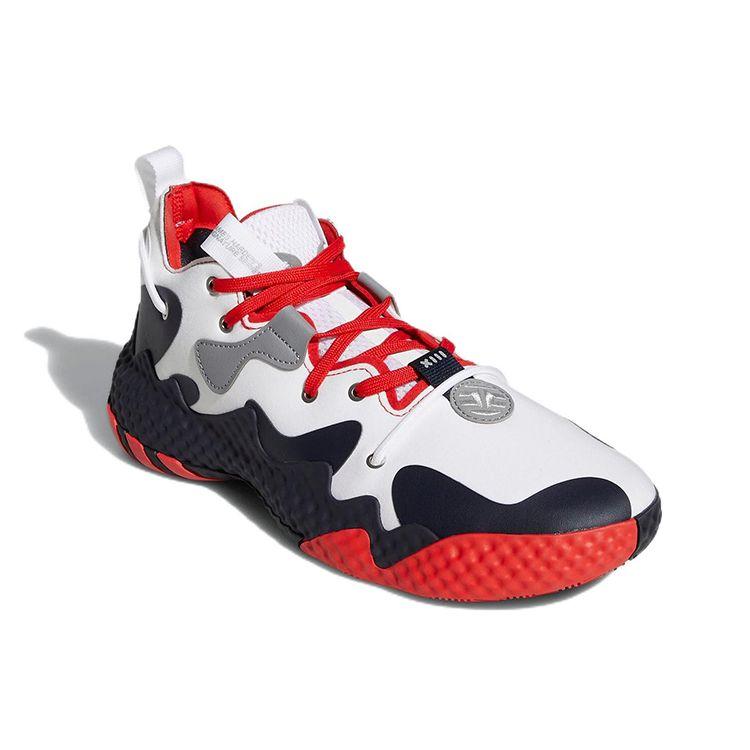 Adidas Харден Вол. 6 White Vivid Red Legend Ink Мужские кроссовки Cloud-White GV9081