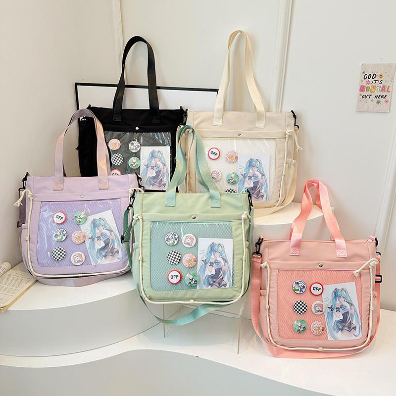 Сумка-тоут большой вместимости, студенческая сумка для занятий, женская сумка через плечо CLE