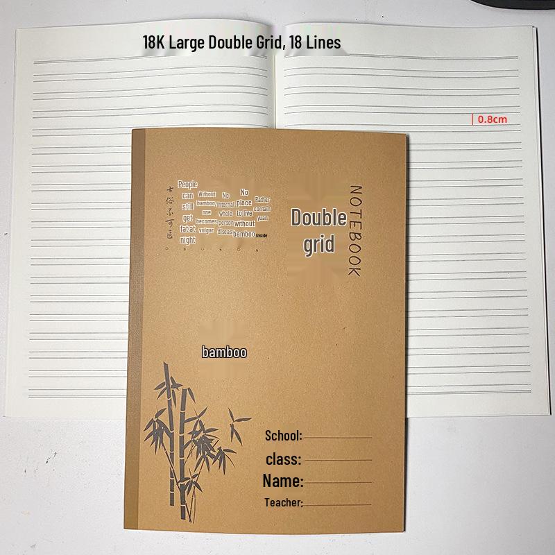 Большой блокнот из коровьей кожи 18 карат для языковых занятий в начальной и средней школе