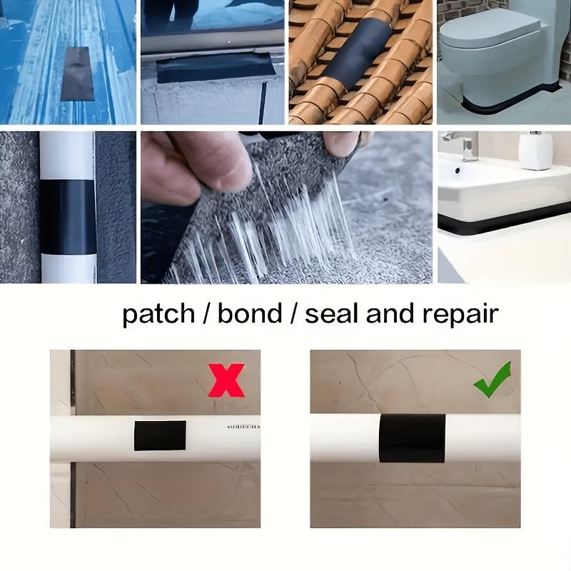 XS60 Self-Adhesive PVC Waterproof Leak Repair Tape, 500% Stronger, 1.97 x 65 Inches, for Indoor and Outdoor Pipes and Roofs