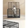 FEANDREA Heavy-Duty XL Dog Crate, Ink Black, 107 x 70 x 75 cm