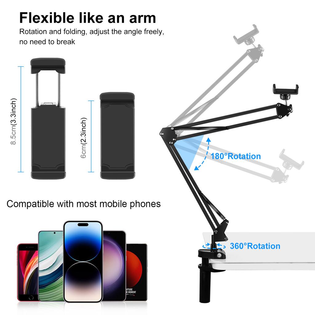 Live Lazy Mobile Phone Stand Suitable for IPad Bed Desktop Folding Cantilever Overhead Shooting Stand