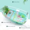 Turtle Tank Acrylic Terrarium Tank with Basking Platform Plants Full View Visually Reptile Habitat for Turtles Crabs Crayfish