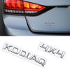 JBIW9 MetaL 3D Badge Logo Car Rear Trunk Body Sticker Letter Emblem For Skoda KODIAQ 4X4 Accessories Glossy Black Matte black