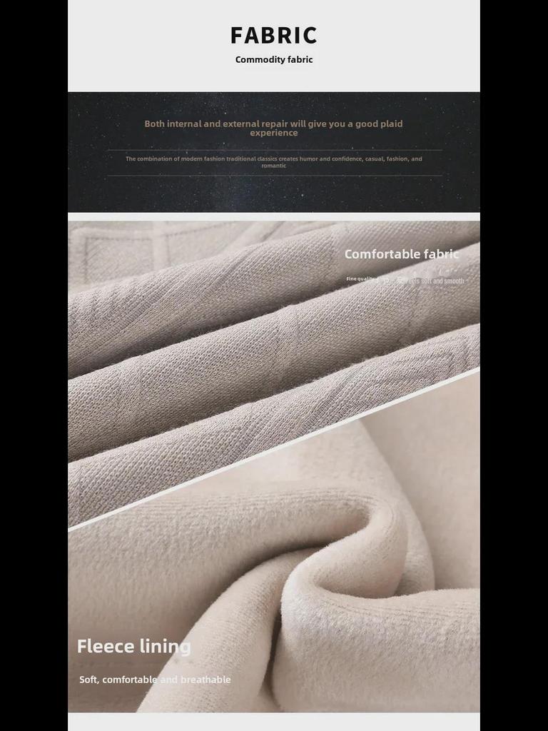 Men's Trendy Loose-Fit Round Neck Pullover Sweater, Autumn/Winter Plus Velvet Thickened Casual Wear