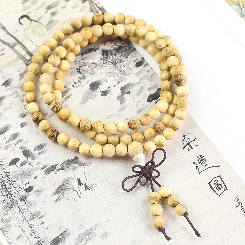 Деревянные браслеты из бусин сандалового дерева - 108 бусин, унисекс украшения для пар