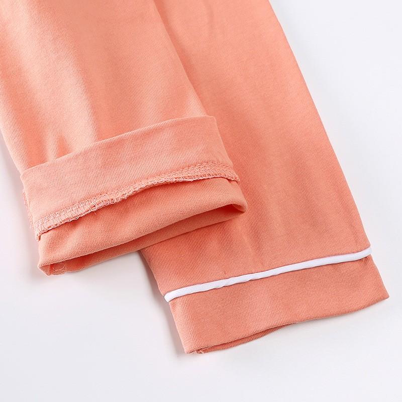 Весенне-осенние простые свободные пижамные комплекты для маленьких мальчиков и девочек, однотонная хлопковая одежда для сна с длинными рукавами для малышей, костюмы из 2 предметов, От 0 до 5 лет