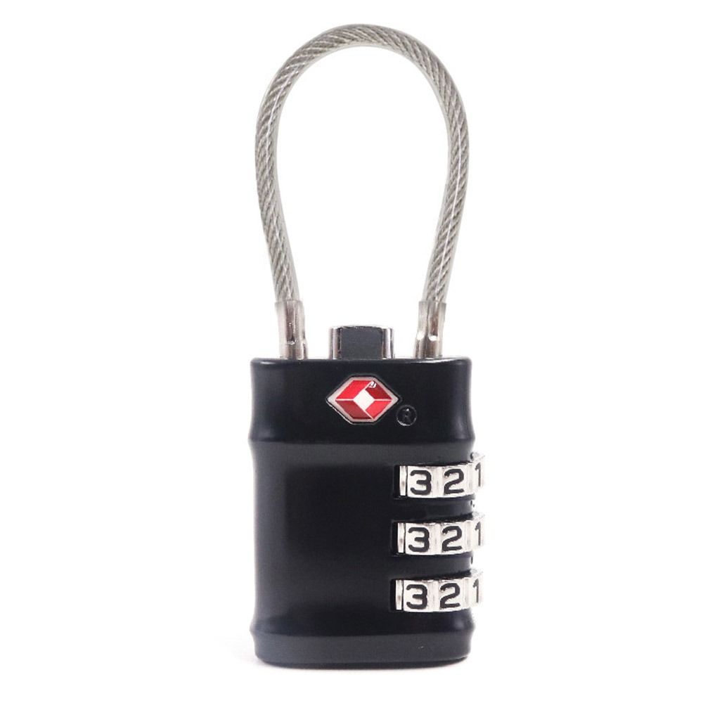 Portable Padlock TSA Customs Lock Smart Combination Lock Padlock with Steel Cable Customs Code Lock